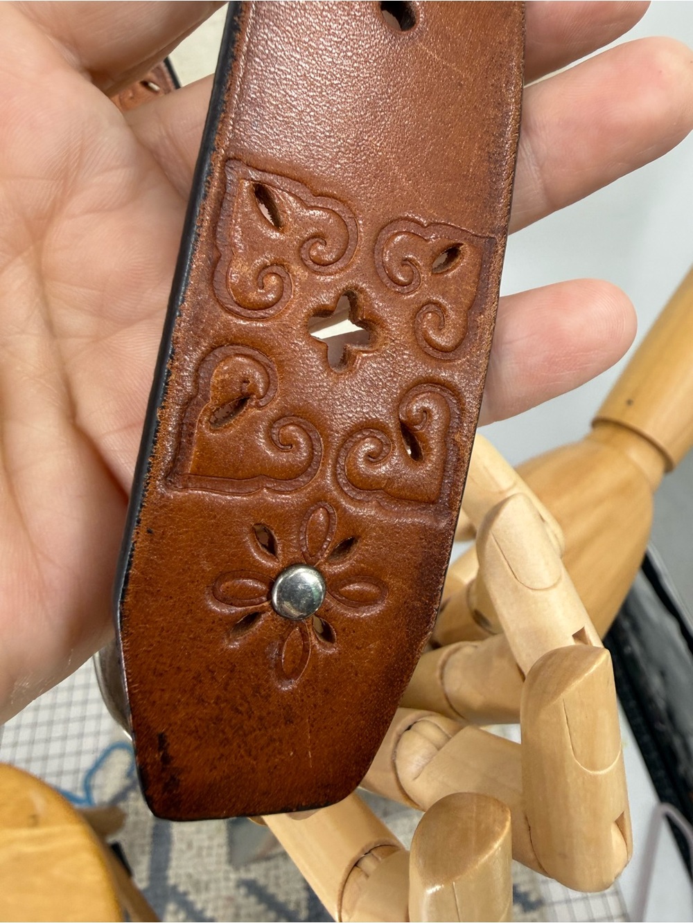 Polo Ralph Lauren RL3584231 tooled 100% leather belt M - Picture 3 of 12